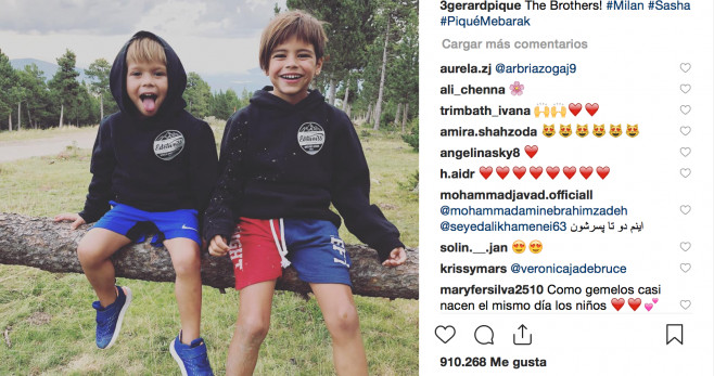 Los hijos de Piqué y Shakira, Milan y Sasha