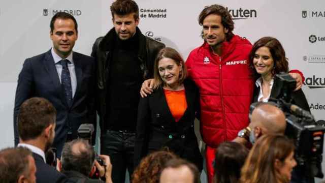 Gerard Piqué en el acto de presentación de la Copa Davis / EFE