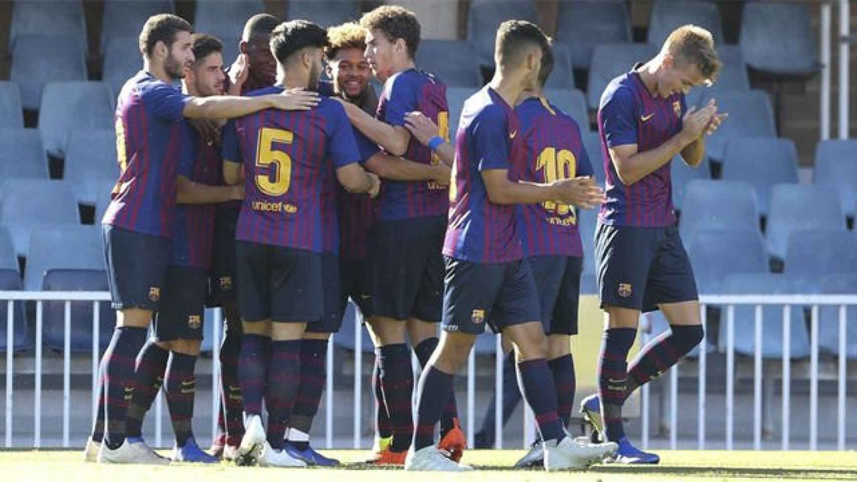 El Juvenil A celebrando un gol del FC Barcelona / EFE
