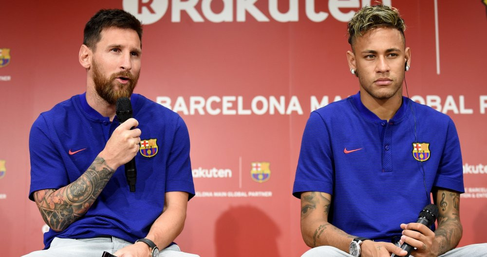 Leo Messi y Neymar, en un acto con el Barça | EFE