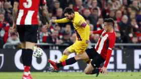 Leo Messi en una acción de juego contra el Athletic / FCB