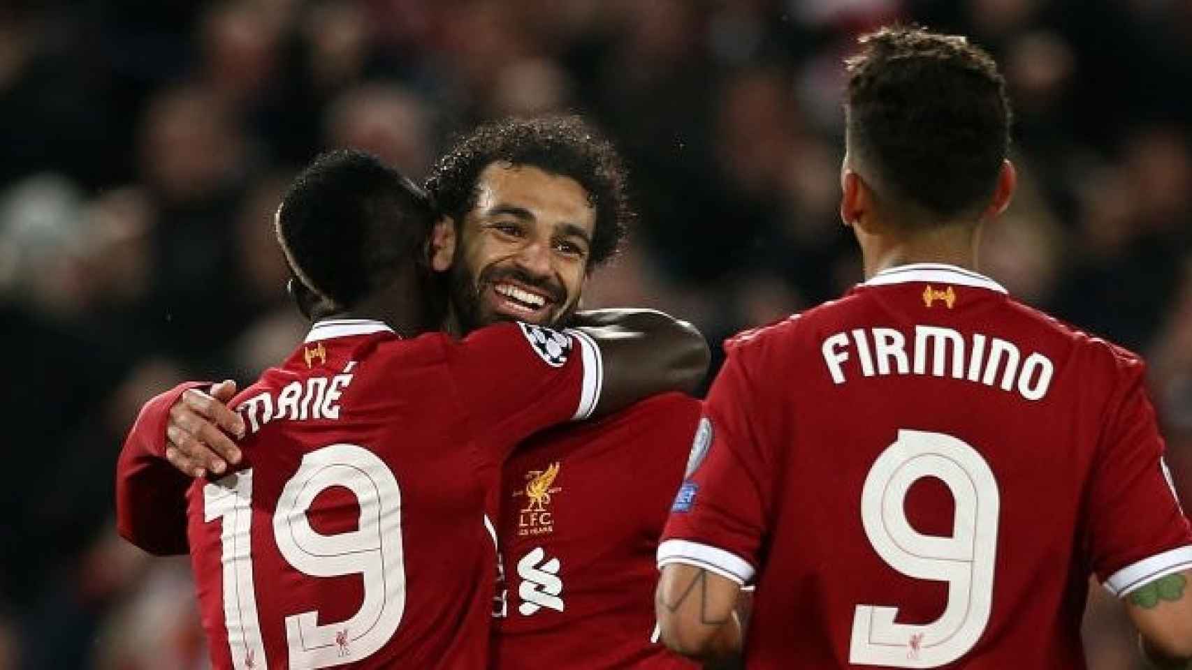 Mane, Salah y Firmino celebrando un gol con el Liverpool / EFE