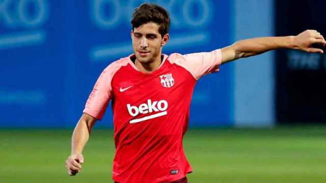 Sergi Roberto durante un entrenamiento / INSTAGRAM