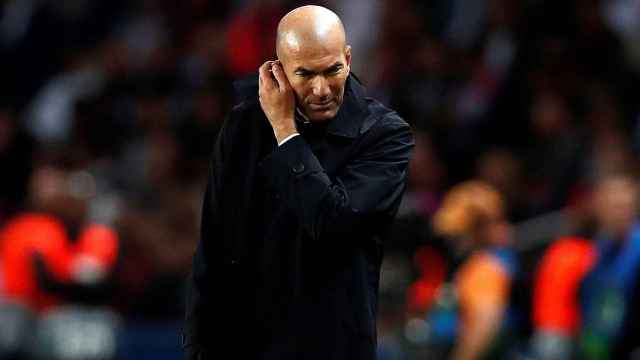 Zidane en un partido del Real Madrid / EFE