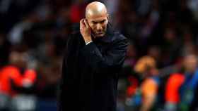 Zidane en un partido del Real Madrid / EFE