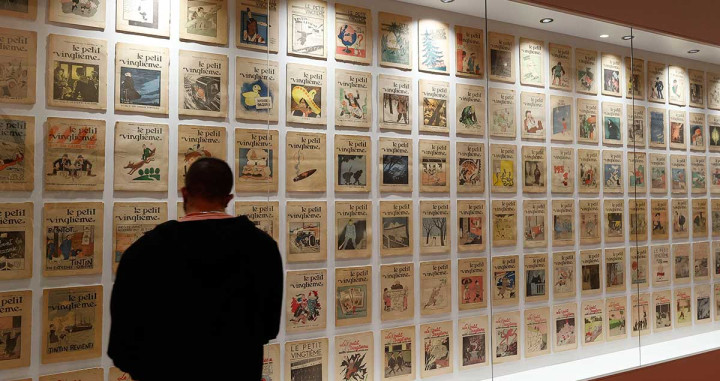 Imagen de la exposición de Tintín, de Hergé, en el Círculo de Bellas Artes de Madrid / EFE
