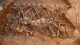 Restos de diez soldados comunistas exhumados en Álava, en 2013 / EFE