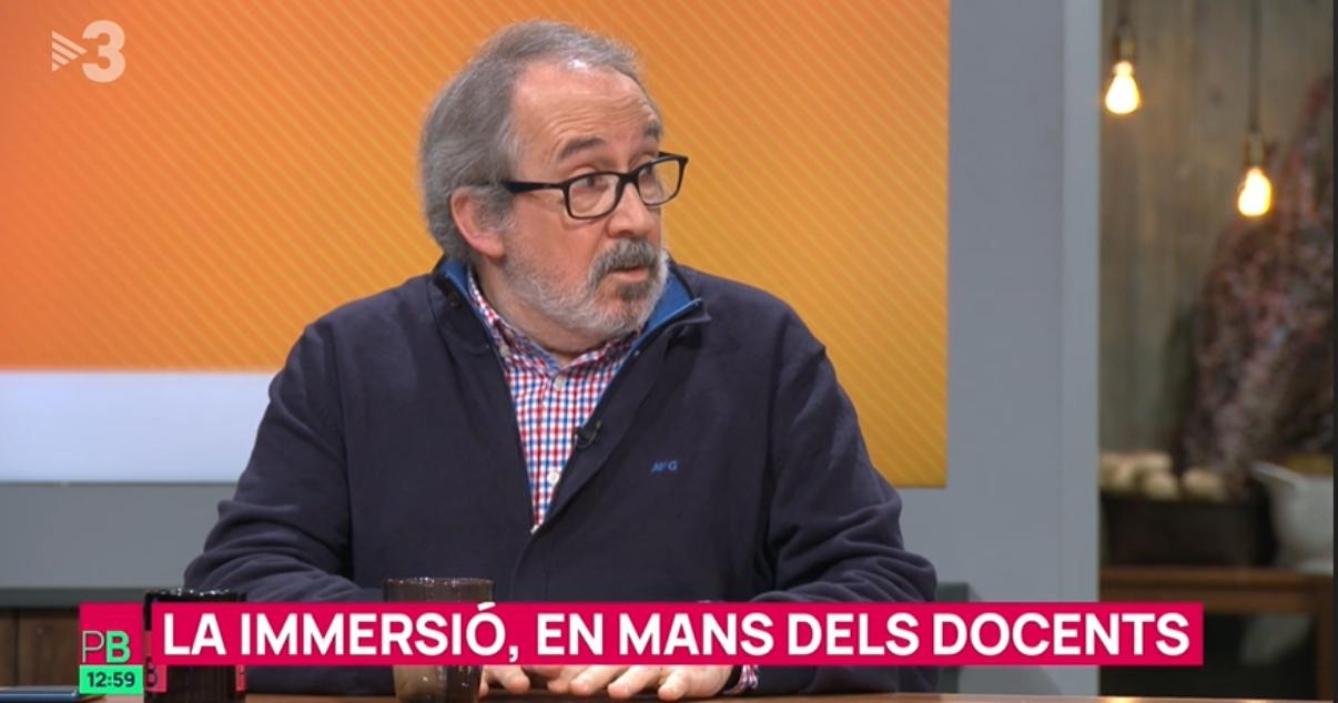 Exprofesor de secundaria Antoni Dalmases en TV3 / CG