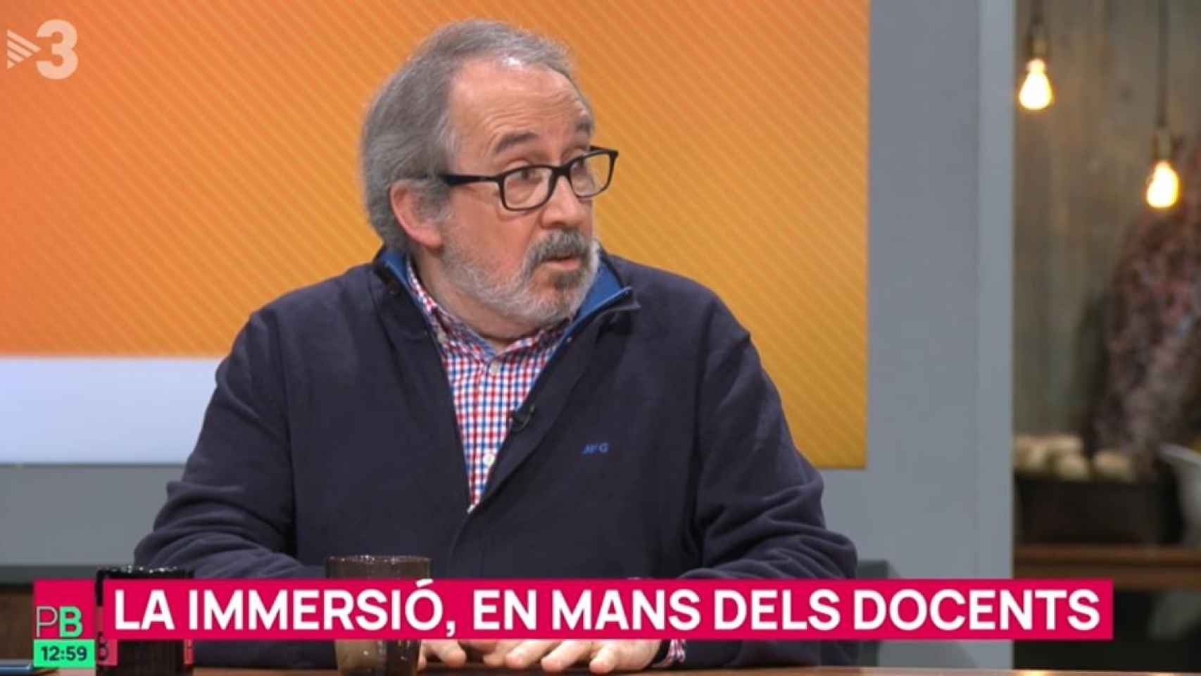 Exprofesor de secundaria Antoni Dalmases en TV3 / CG