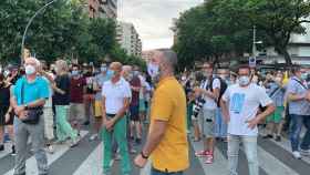 Manifestación en Lleida para protestar por el aislamiento decretado por el Govern y pedir la dimisión de Quim Torra y Miquel Pueyo / EUROPA PRESS