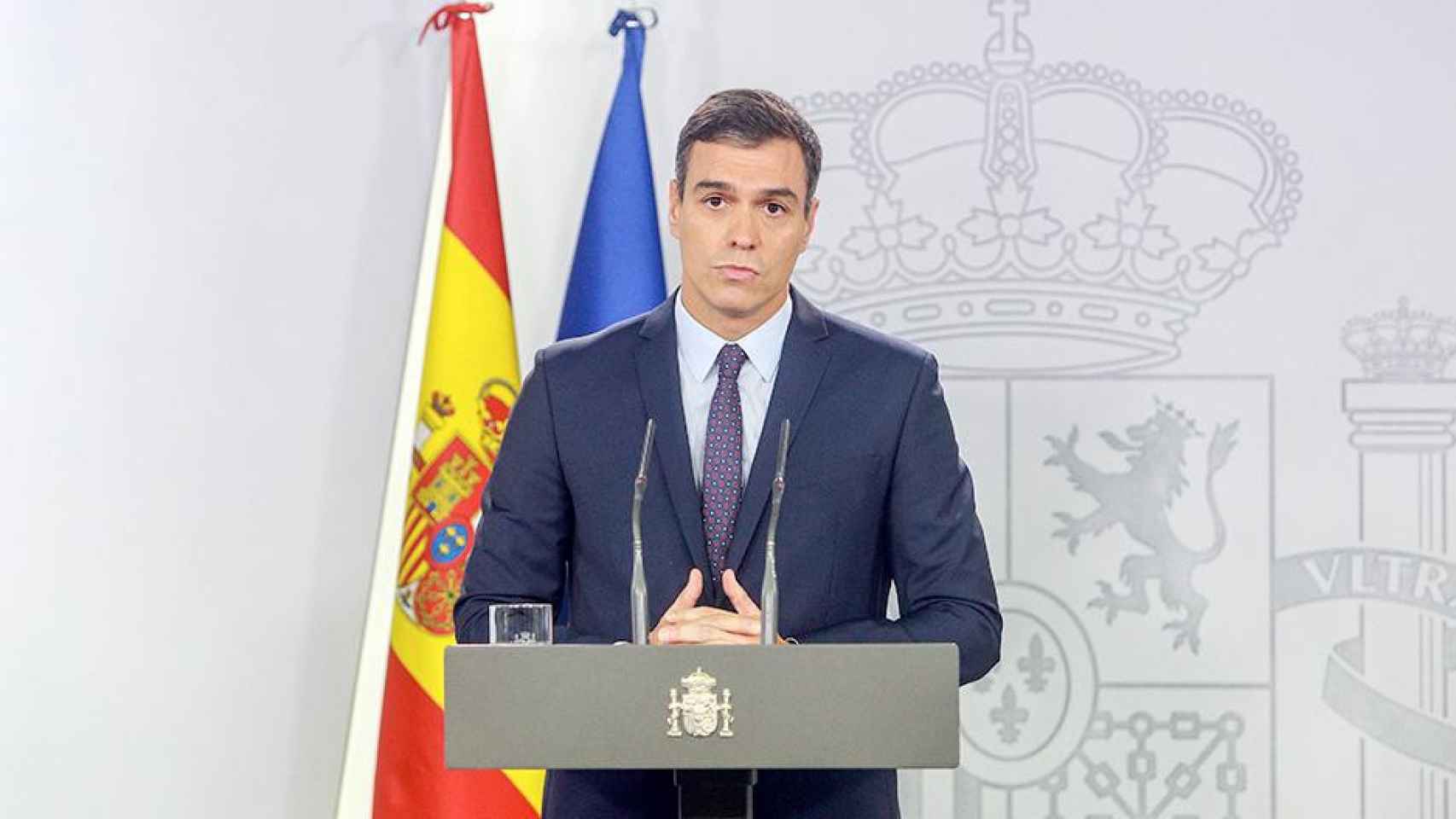El presidente del Gobierno en funciones, Pedro Sánchez, hace una declaración institucional tras conocerse la sentencia del Tribunal Supremo (TS) sobre el proceso independentista del 1-O / EP