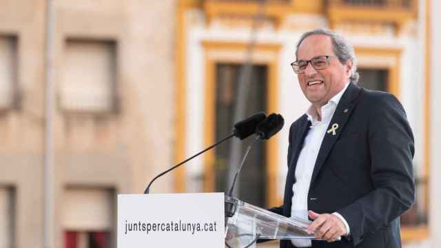 El presidente de la Generalitat, Quim Torra, en un acto de campaña / JXCAT