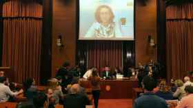Marta Rovira conecta por videoconferencia con el Parlament de Cataluña / CG