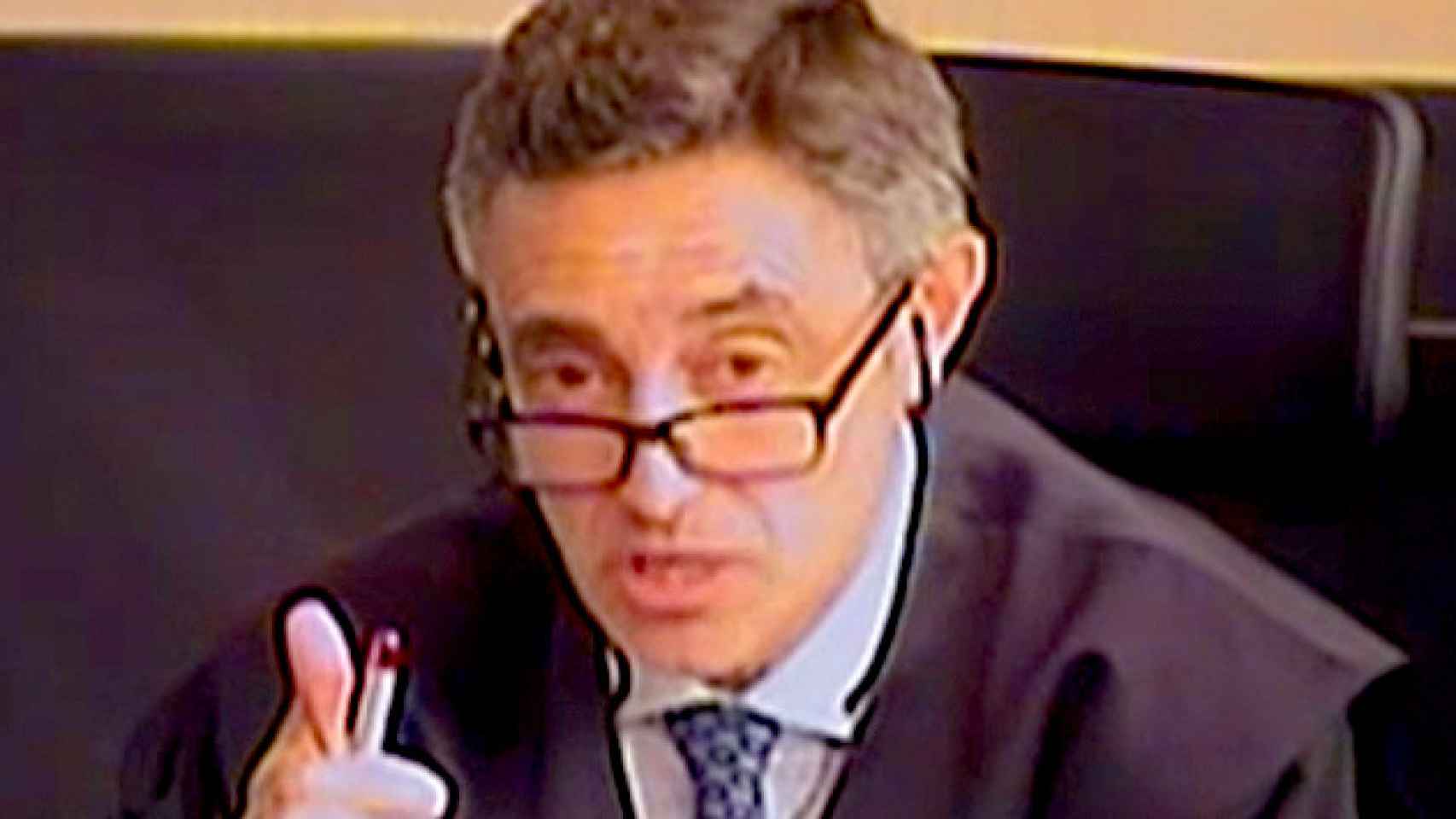 El fiscal Emilio Sánchez Ulled en la presentación del informe del 'caso Palau' / CG