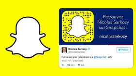 Cuenta del ex presidente francés Nicolas Sarkozy en Snapchat.