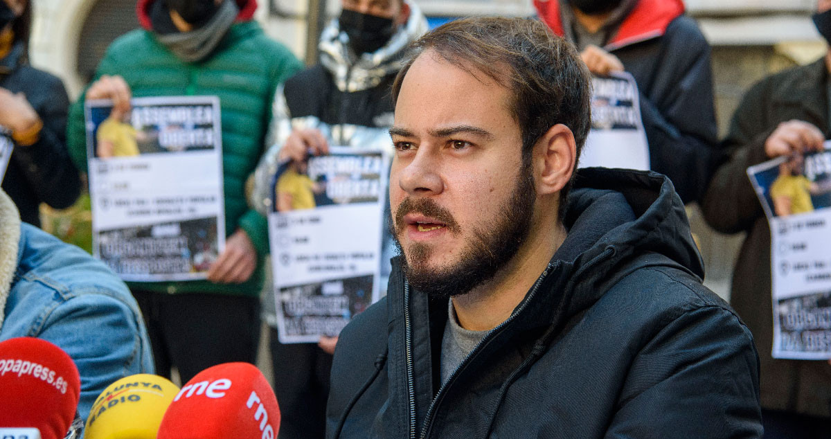 El rapero Pablo Hasel, que se enfrenta a cinco años de prisión por las protestas contra la detención de Puigdemont / ÓSCAR CABRERIZO - EUROPA PRESS