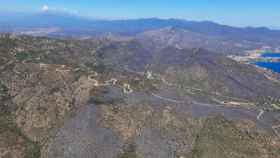Imagen de la zona que ha devastado el incendio del Cap de Creus / Bombers