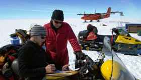El equipo de investigación sobre la plataforma de hielo Larsen C.