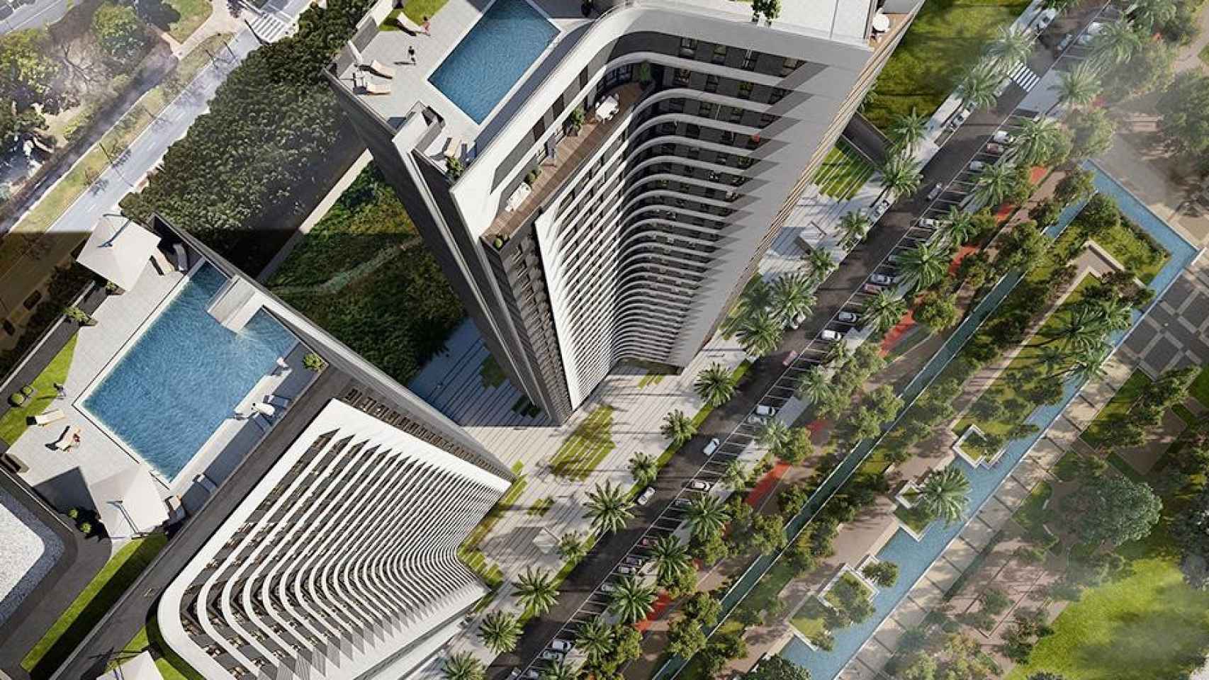 Los rascacielos del proyecto AQ Urban Sky, que levantará Grupo Avintia / GRUPO AVINTIA