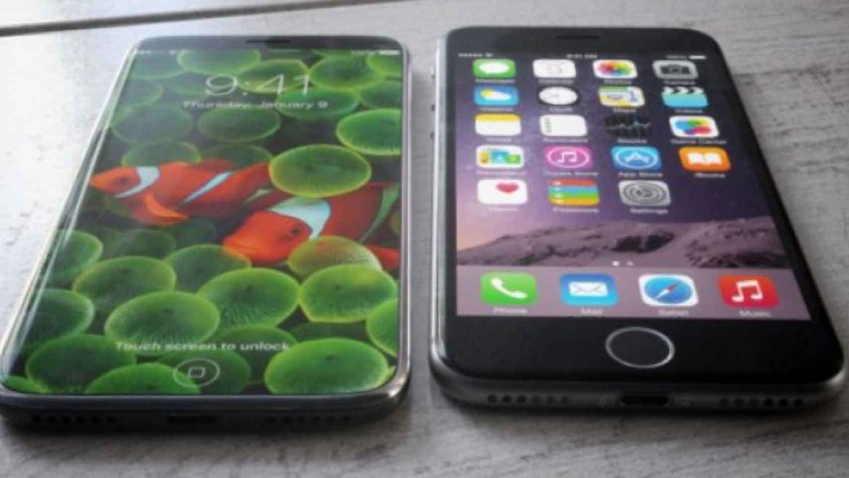 Comparativa del anterior modelo de iPhone y uno de sus grandes competidores, un Samsung / CG