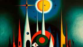 Un cuadro de la Sagrada Familia hecho por Joan Miró, una imagen generada por Crónica Global a través de la inteligencia artificial Midjourney, una de las herramientas que ponen en cuestión el futuro de los artistas visuales / MIDJOURNEY - CG