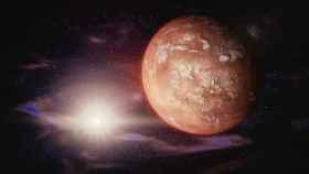 Imagen del Universo con el planeta Marte y el Sol de fondo / PIXABAY