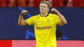 Haaland celebra un gol con el Dortmund / EFE