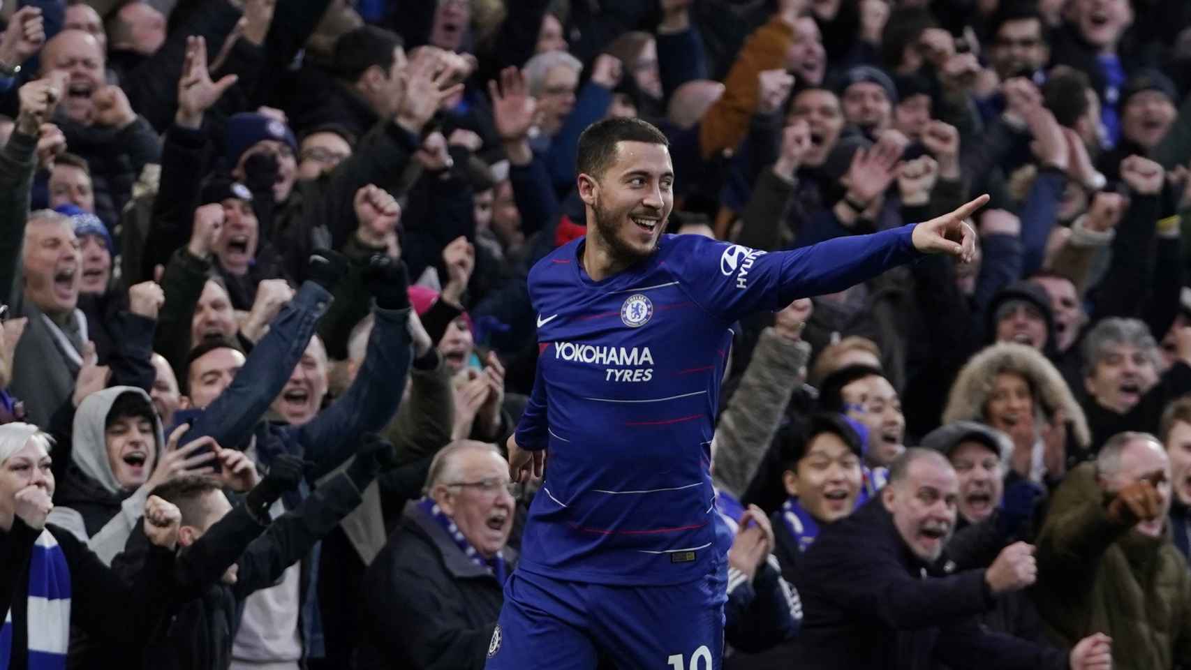 Eden Hazard celebra un gol con el Chelsea / EFE