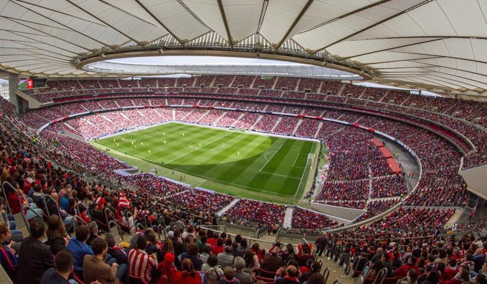 Una foto del Wanda Metropolitano lleno durante el Atlético de Madrid - Barça femenino / Twitter