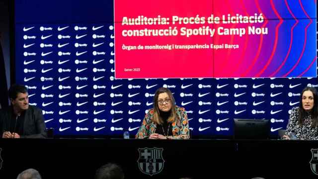 Elena Fort, vicepresidenta del Barça, en una rueda de prensa / FCB