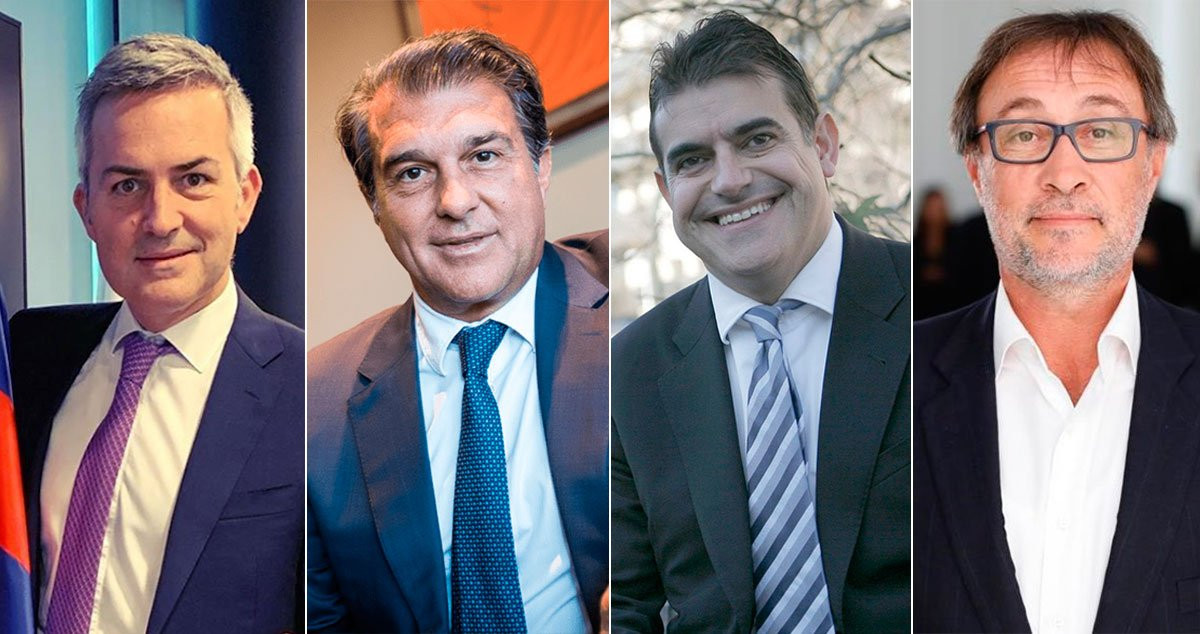 Víctor Font, Joan Laporta, Lluís Fernández Ala y Agustí Benedito, rivales unidos por el Barça y el independentismo / CM