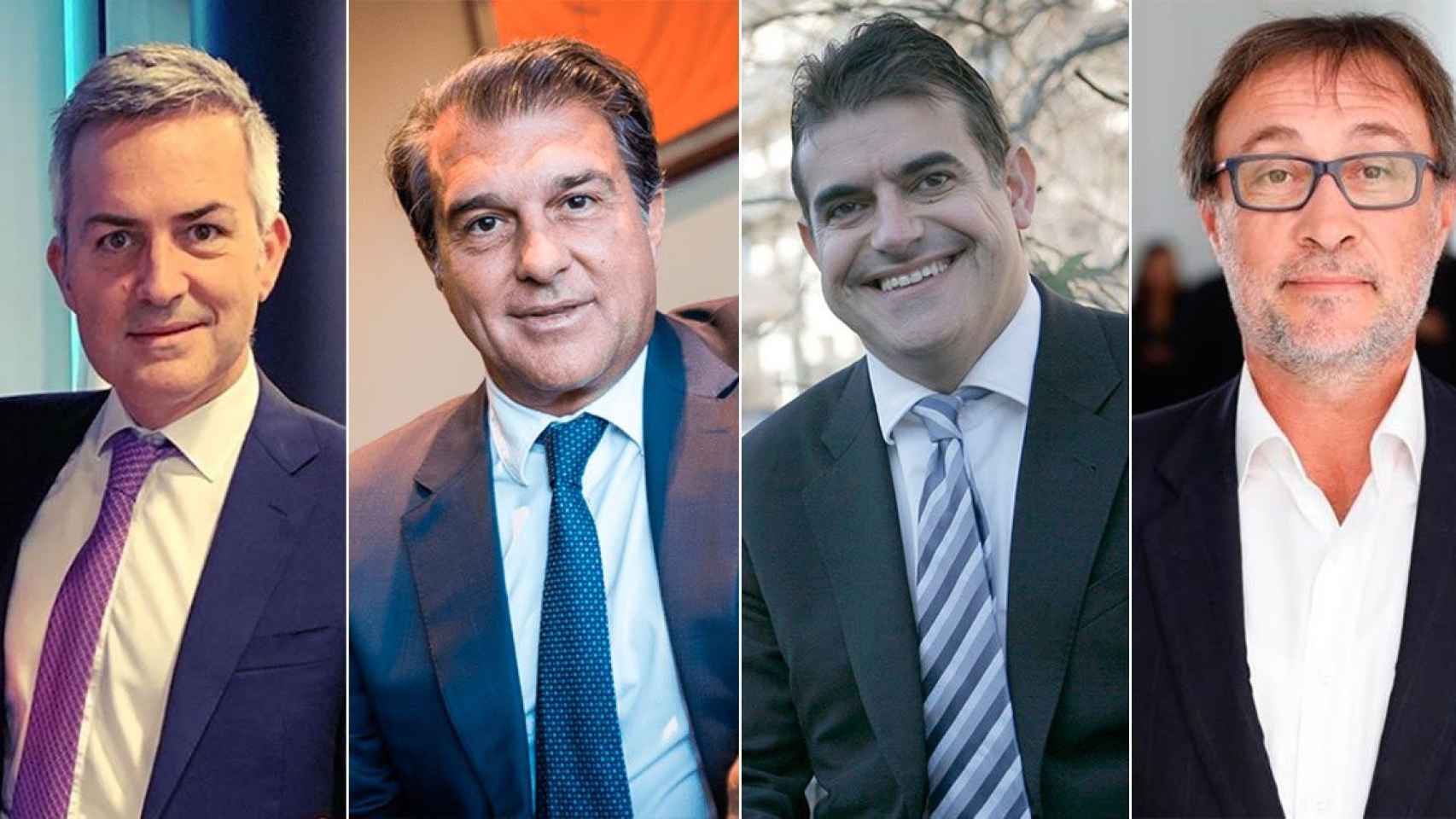 Víctor Font, Joan Laporta, Lluís Fernández Ala y Agustí Benedito, rivales unidos por el Barça y el independentismo / CM