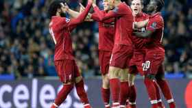 Una foto de los jugadores del Liverpool celebrando el tanto de Mané ante el Porto / EFE