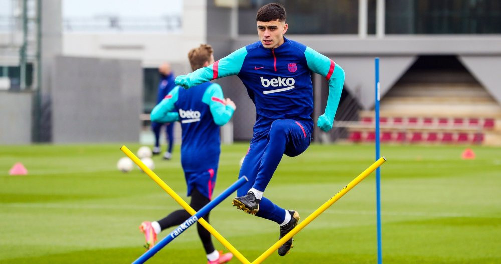 Pedri González en un entrenamiento del Barça / FC Barcelona