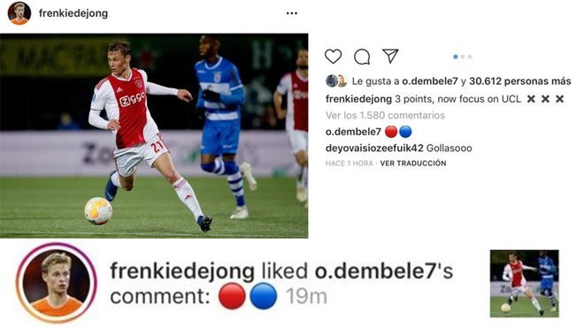 Frenkie de Jong en Instagram