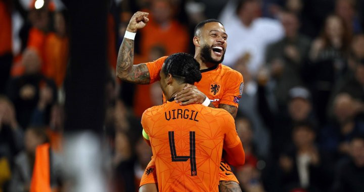 Memphis Depay celebrando un gol con Países Bajos / EFE