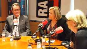 Artur Mas, Joana Ortega e Irene Rigau esta mañana en la emisora RAC1