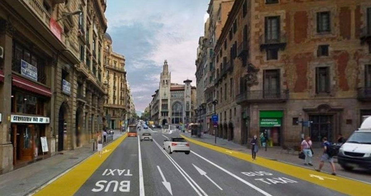 Ampliación de aceras previsto en el plan movilidad de Barcelona / AJ. BCN