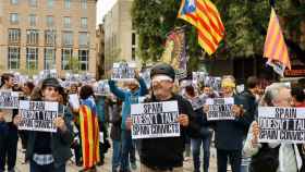 Simpatizantes independentistas protestan contra España Global / ANC
