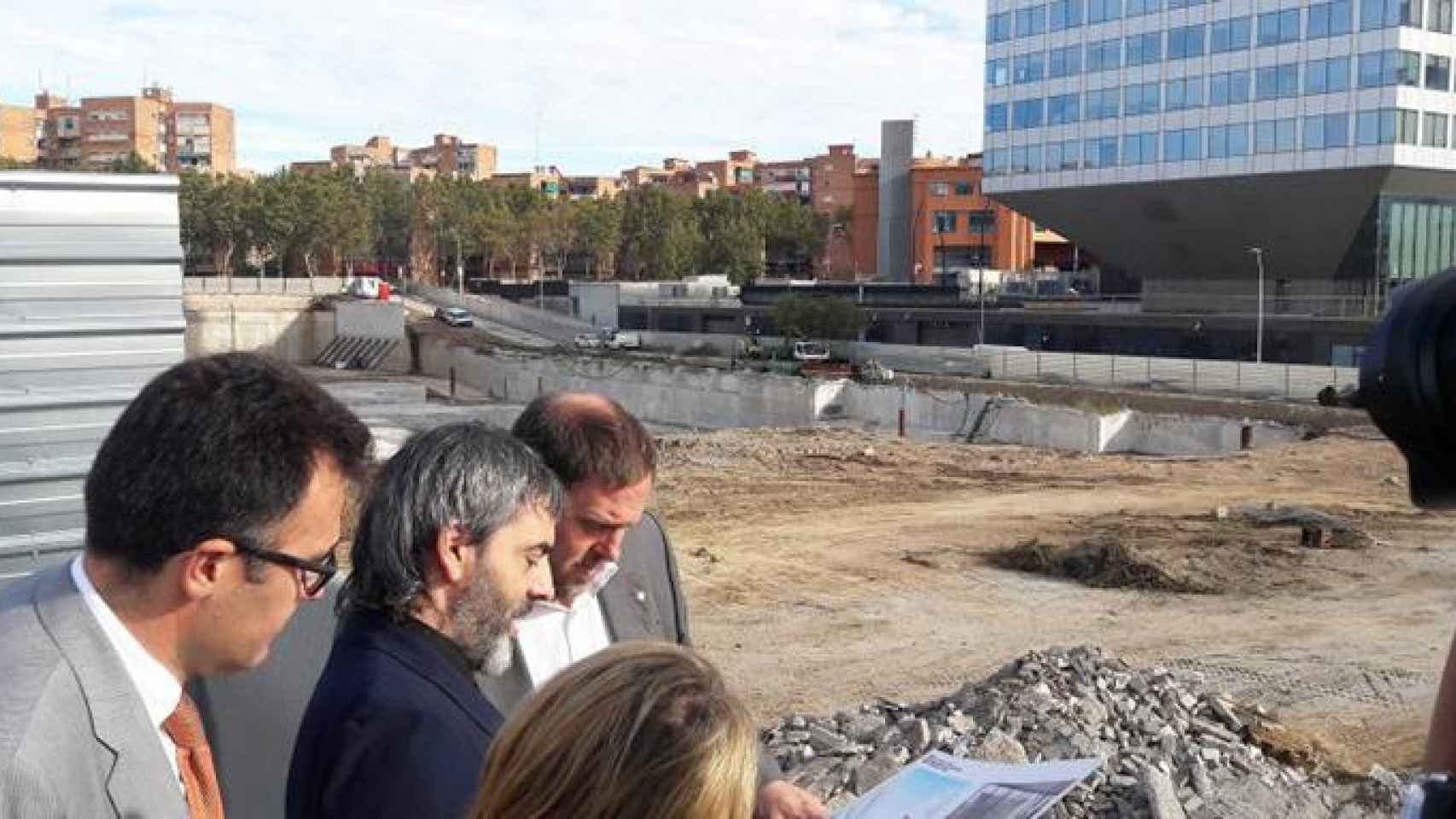 Oriol Junqueras, visitando la ciudad de los funcionarios cuando era vicepresidente de Economía / CG