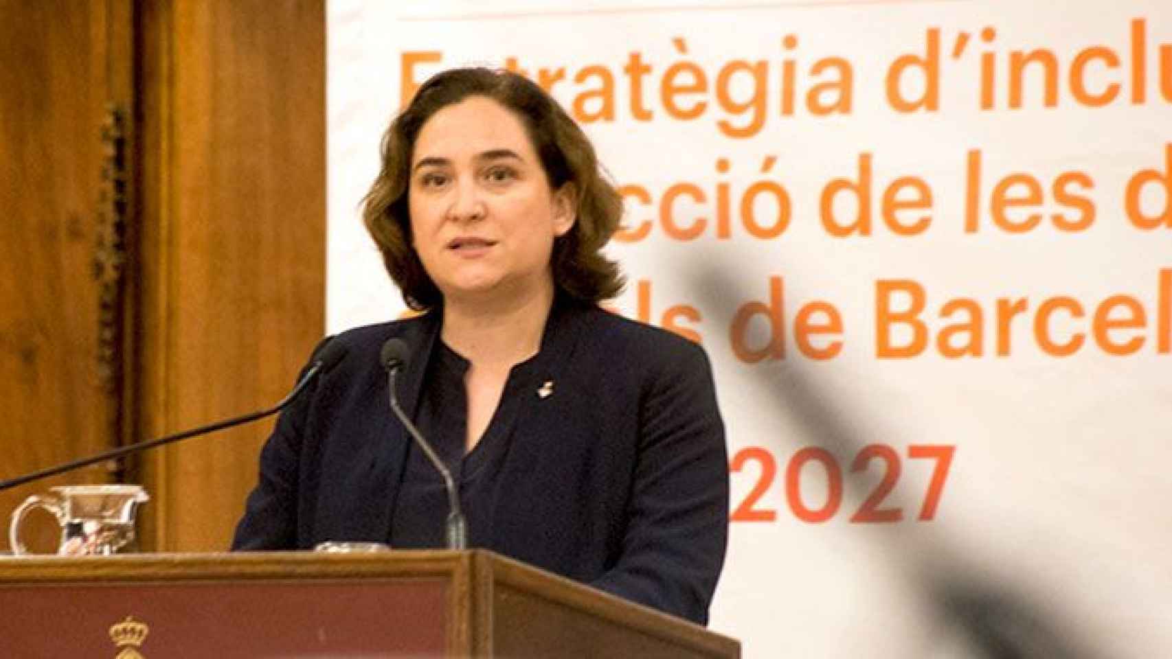 Ada Colau, alcaldesa de Barcelona, en un acto en el ayuntamiento  / AJ BCN