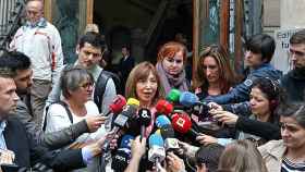La directora de instituto que se negó a colaborar con la Generalitat el 9N, Dolores Agenjo, tras declarar ante el TSJC