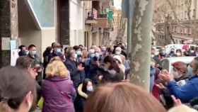Imagen de la protesta de repulsa al asesinato de un tendero chino en Barcelona / CG