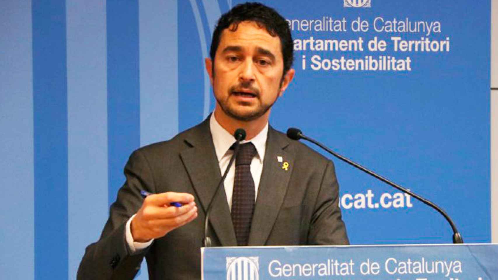 Damià Calvet, consejero de Territorio y Sostenibilidad de la Generalitat, en una comparecencia pública anterior / CG