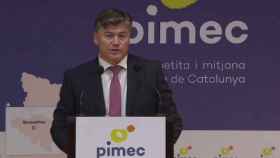 Antoni Cañete, presidente de Pimec, durante la rueda de prensa posterior a una asamblea general / EP