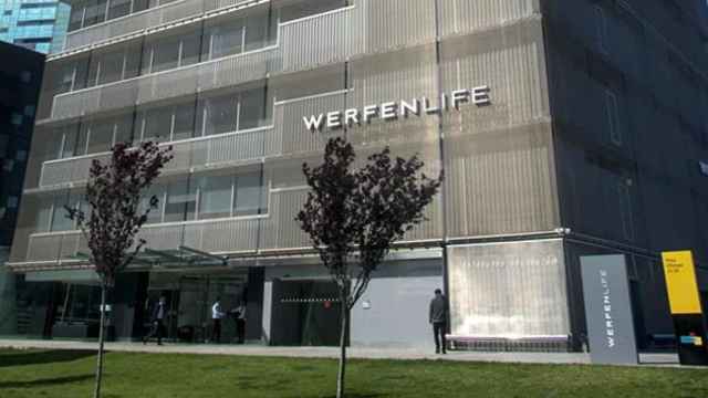 Entrada en la sede de Werfen en L'Hospitalet de Llobregat (Barcelona) / EP