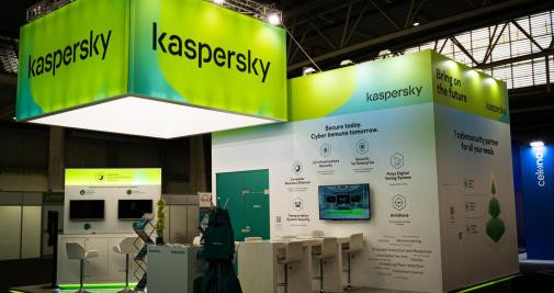 Stand de Kaspersky en el Mobile World Congress / LUIS MIGUEL AÑÓN (CG)