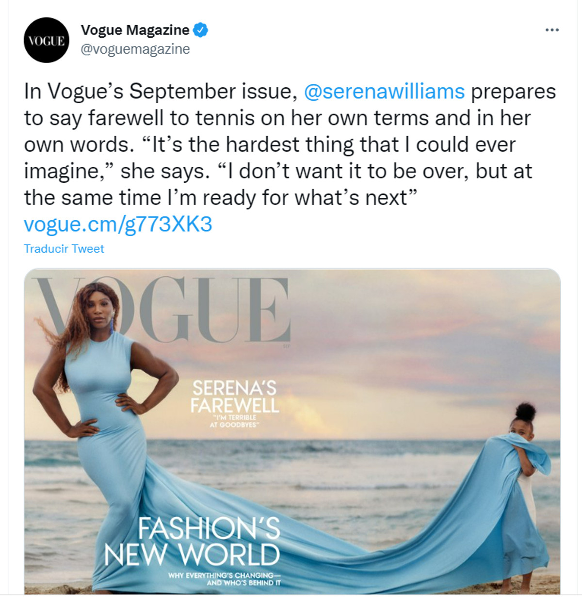Tuit de Vogue REDES
