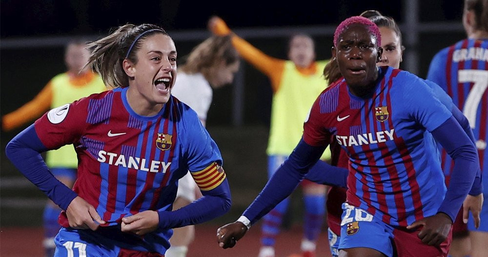 La alegría de Alexia Putellas tras anotar el gol del triunfo del Barça Femenino / EFE