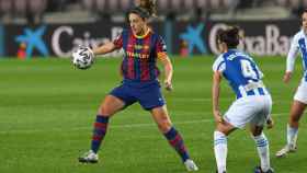 Alexia Putellas ha marcado el primer gol en competición oficial del Barça Femenino en el Camp Nou / FC BARCELONA